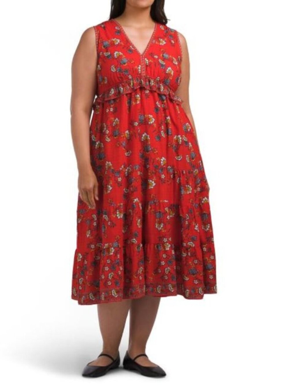 MAX STUDIO Plus Cotton Blend Maxi Dress